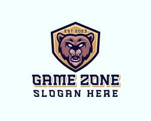 Gaming Bear Shield logo design