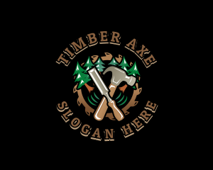 Chisel Hammer Woodwork  logo design