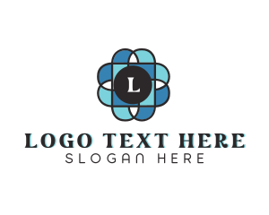 Textile - Geometric Floral Tile logo design