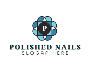 Geometric Floral Tile logo design