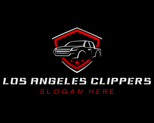 Transportation Pickup Truck Dealer Logo