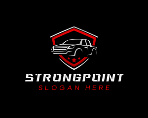 Transportation Pickup Truck Dealer Logo