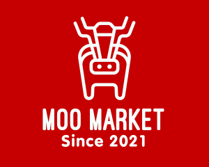 Minimalist Abstract Cow logo design
