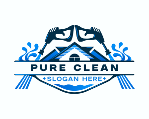 Pressure Washer Cleaning logo design