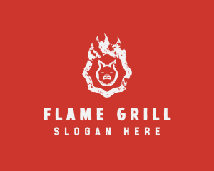 Grilling - Grill BBQ Flame logo design