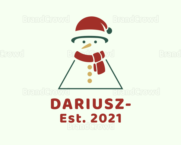 Holiday Christmas Snowman Logo