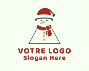 Holiday Christmas Snowman Logo