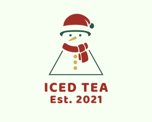 Holiday Christmas Snowman logo design