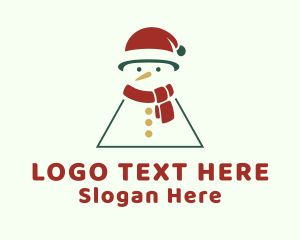 Holiday Christmas Snowman Logo