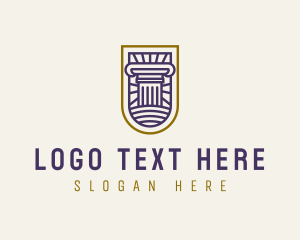 Urban Developer - Ancient Column Pillar logo design