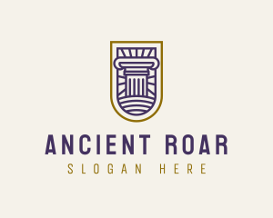 Ancient Column Pillar logo design