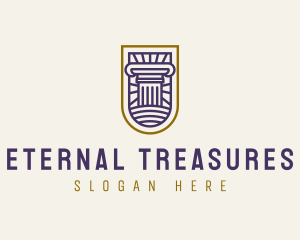 Ancient - Ancient Column Pillar logo design