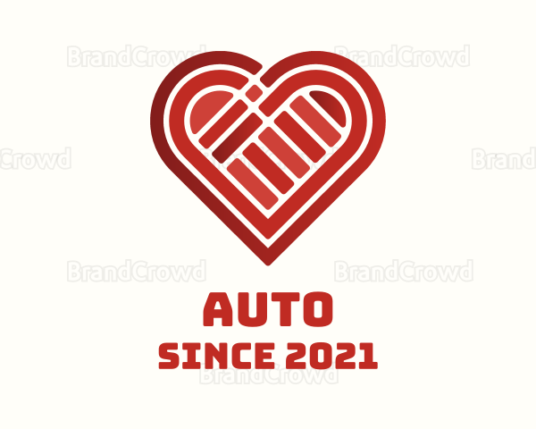 Valentine Heart Blocks Logo
