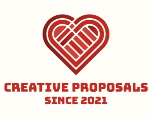 Proposal - Valentine Heart Blocks logo design