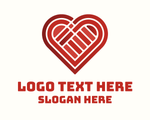 Valentine Heart Blocks Logo