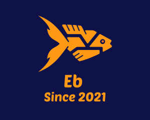 Fishery - Geometric Pet Goldfish logo design