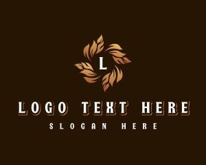 Farming - Botanical Leaf Swirl logo design