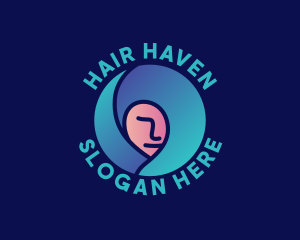 Hair - Woman Face Hair Salon logo design