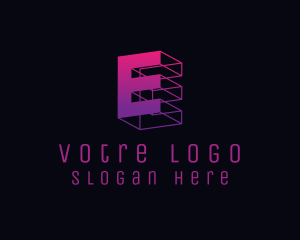 Vlogger - Letter E Company logo design