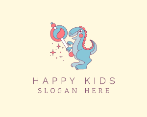 Kid Lollipop Dinosaur Toy logo design