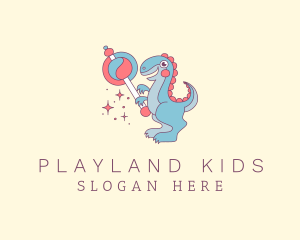 Kid Lollipop Dinosaur Toy logo design