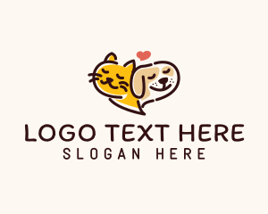 Cute - Cat Dog Pet logo design