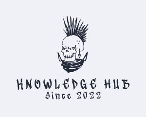 Bike Club - Punk Mohawk Skull Graffiti logo design