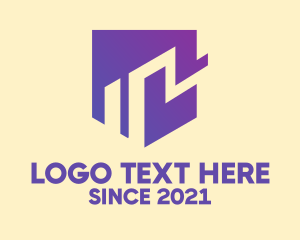 Construction - Violet Construction Shield logo design