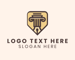 Column Legal Pen logo design