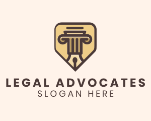 Column Legal Pen logo design