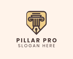 Column Legal Pen logo design