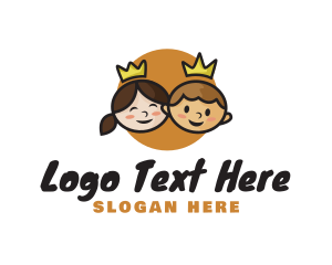 Toddler - Happy Crown Kids logo design