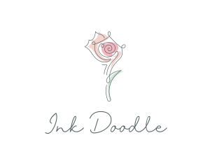 Scribble - Rose Flower Scribble logo design