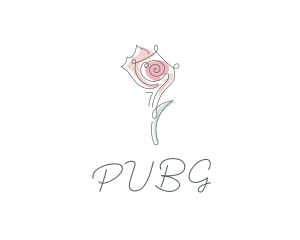 Yogi - Rose Flower Scribble logo design