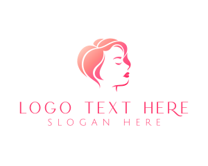 Girl - Woman Hair Beauty logo design
