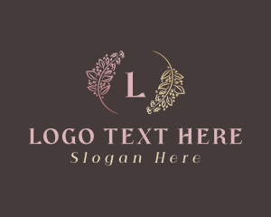 Natural - Flower Wreath Organic logo design