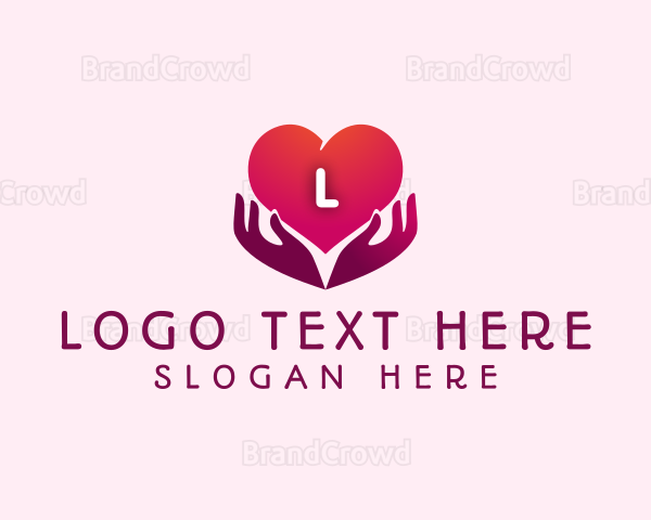 Donation Heart Hand Logo