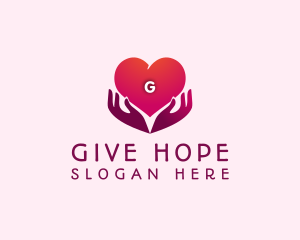 Donation - Donation Heart Hand logo design