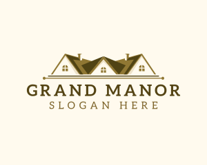 Mansion - House Mansion Property logo design