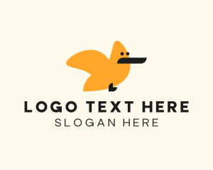 Poultry Farm - Funny Simple Bird logo design