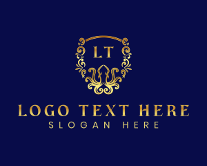 Wealth - Boutique Crest Octopus logo design