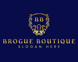 Boutique Crest Octopus logo design