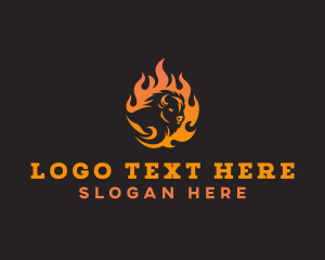 Ox - Beef Barbecue Grill logo design