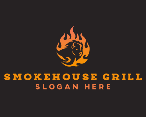 Barbecue - Beef Barbecue Grill logo design