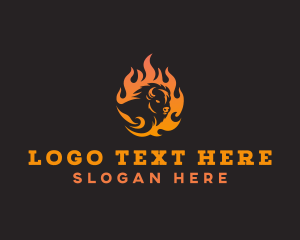 Roast - Beef Barbecue Grill logo design