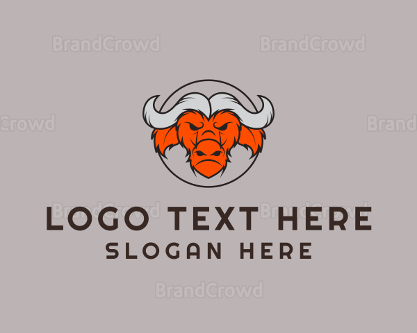 Angry Buffalo Badge Logo