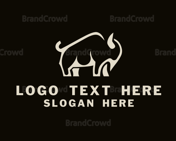 Bovine Bison Ranch Logo