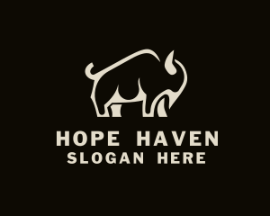 Hunting - Bovine Bison Ranch logo design