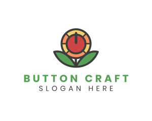 Sunflower Power Button logo design