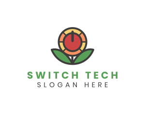 Switch - Sunflower Power Button logo design